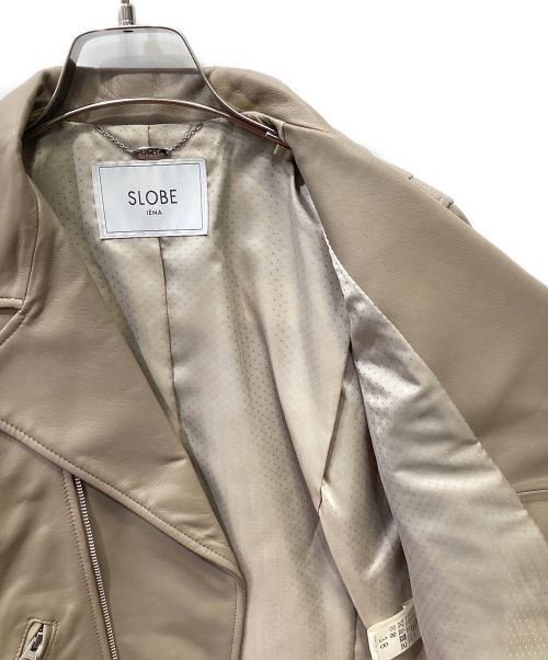SLOBE IENA（スローブ イエナ）SLOBE IENA (スローブ イエナ) LEATHER RIDERS BLOUSON ベージュ サイズ:38の古着・服飾アイテム