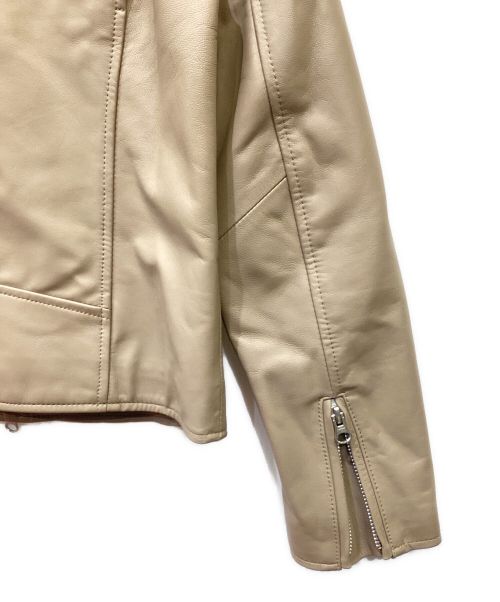 SLOBE IENA（スローブ イエナ）SLOBE IENA (スローブ イエナ) LEATHER RIDERS BLOUSON ベージュ サイズ:38の古着・服飾アイテム