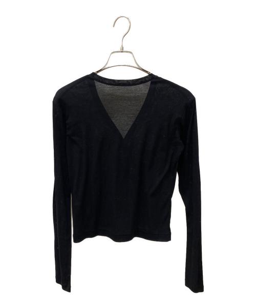 Plage（プラージュ）Plage (プラージュ) SHEER Vネックカーディガン ブラック サイズ:表記無しの古着・服飾アイテム