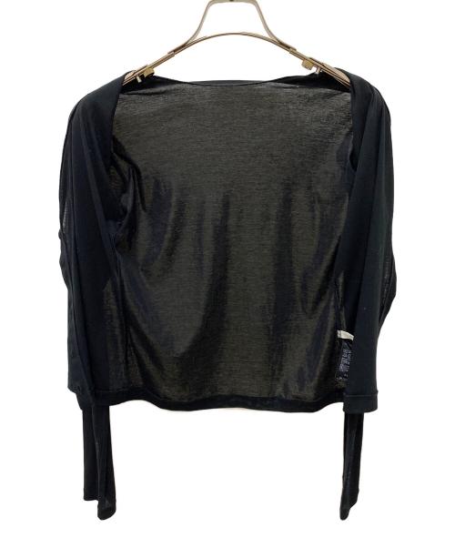 Plage（プラージュ）Plage (プラージュ) SHEER Vネックカーディガン ブラック サイズ:表記無しの古着・服飾アイテム