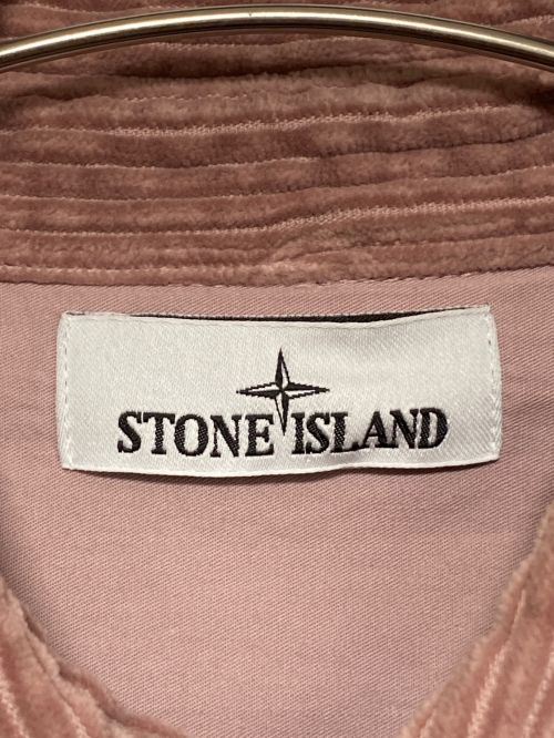 STONE ISLAND（ストーンアイランド）STONE ISLAND (ストーンアイランド) Cord OverShirt ピンク サイズ:Lの古着・服飾アイテム