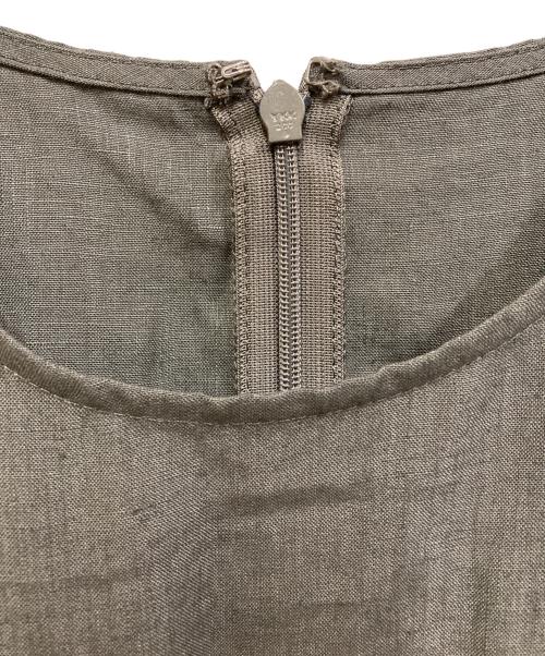 Demi-Luxe Beams（デミルクス ビームス）Demi-Luxe BEAMS (デミルクス ビームス) リネン ハーフスリーブワンピース グレー サイズ:SIZE 38の古着・服飾アイテム