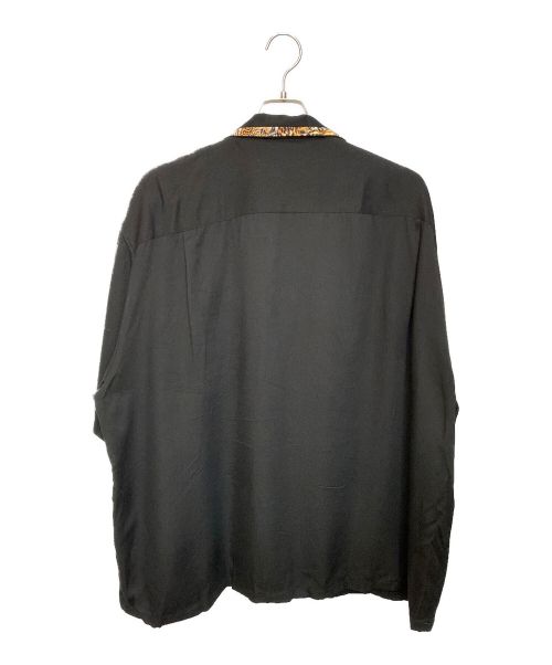 CELINE（セリーヌ）CELINE (セリーヌ) 22AW ルーズボーリング レーヨンツイル シャツ ブラック×ブラウン サイズ:42の古着・服飾アイテム