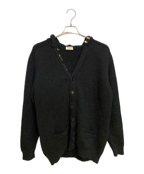 Saint Laurent Paris（サンローランパリ）Saint Laurent Paris (サンローランパリ) メタルクリップ フーデッドカーディガン/13AW/エディ期/Archive ブラック サイズ:Ｓの古着・服飾アイテム