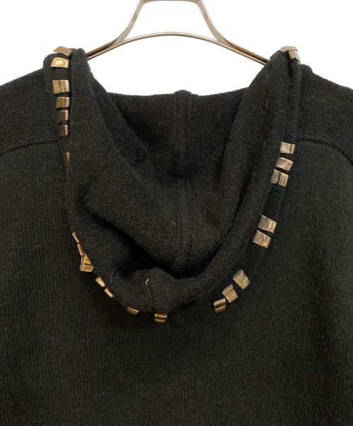 Saint Laurent Paris（サンローランパリ）Saint Laurent Paris (サンローランパリ) メタルクリップ フーデッドカーディガン/13AW/エディ期/Archive ブラック サイズ:Ｓの古着・服飾アイテム