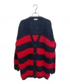 Saint Laurent Parisサンローランパリ）の古着「モヘヤカーディガン/13AW/エディ期/Archive」｜レッド×ブラック