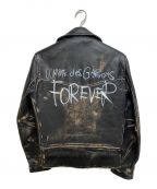 COMME des GARCONS×Lewis Leathersコムデギャルソン×ルイスレザース）の古着「ライトニング/ダブルライダースジャケット」｜ブラック