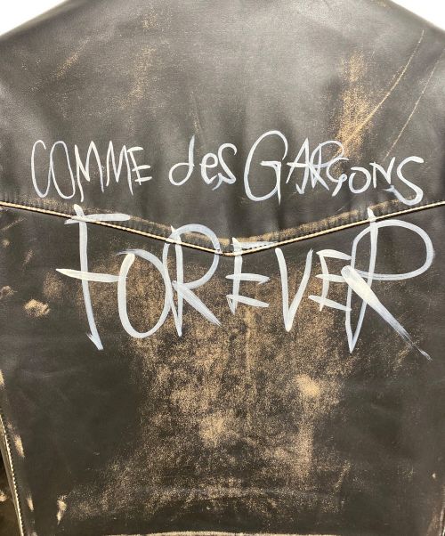 COMME des GARCONS（コムデギャルソン）COMME des GARCONS (コムデギャルソン) Lewis Leathers (ルイスレザース) ライトニング/ダブルライダースジャケット ブラック サイズ:38の古着・服飾アイテム