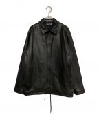 MINEDENIMマインデニム）の古着「Sheep Leather Coach」｜ブラック