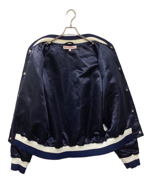 Richardson（リチャードソン）Richardson (リチャードソン) サテン スターター ジャケット ネイビー サイズ:Lの古着・服飾アイテム