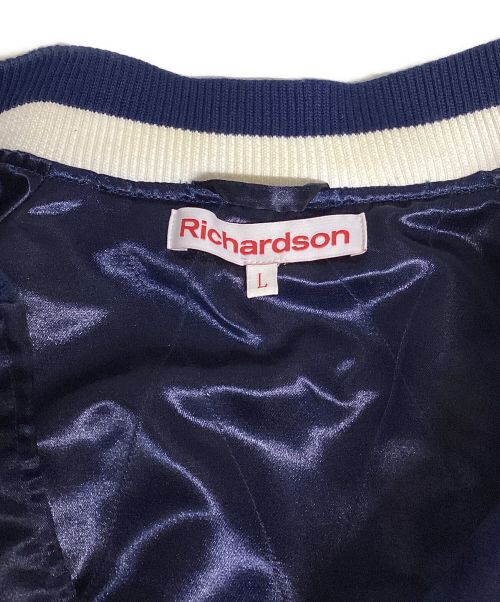 Richardson（リチャードソン）Richardson (リチャードソン) サテン スターター ジャケット ネイビー サイズ:Lの古着・服飾アイテム
