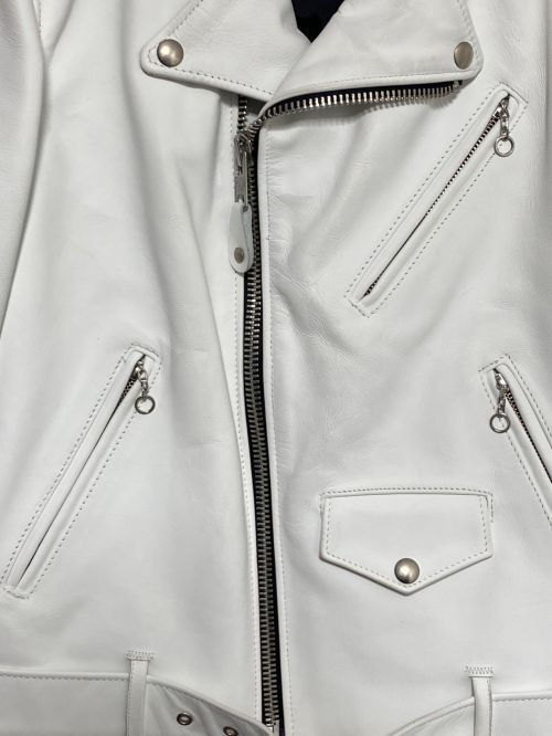 SCHOTT BROS.（ショットブロス）SCHOTT BROS. (ショットブロス) 613UST ダブルライダースジャケット ホワイト サイズ:38の古着・服飾アイテム