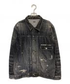 SEQUEL×FRAGMENT DESIGNシークエル×フラグメントデザイン）の古着「DAMAGE DENIM JACKET」｜ブラック