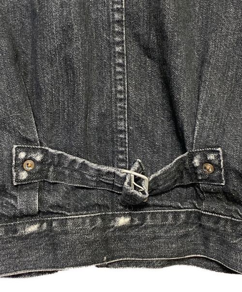 SEQUEL（シークエル）SEQUEL (シークエル) FRAGMENT DESIGN (フラグメントデザイン) DAMAGE DENIM JACKET ブラック サイズ:Lの古着・服飾アイテム
