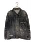 SEQUEL（シークエル）の古着「DAMAGE DENIM JACKET」｜ブラック