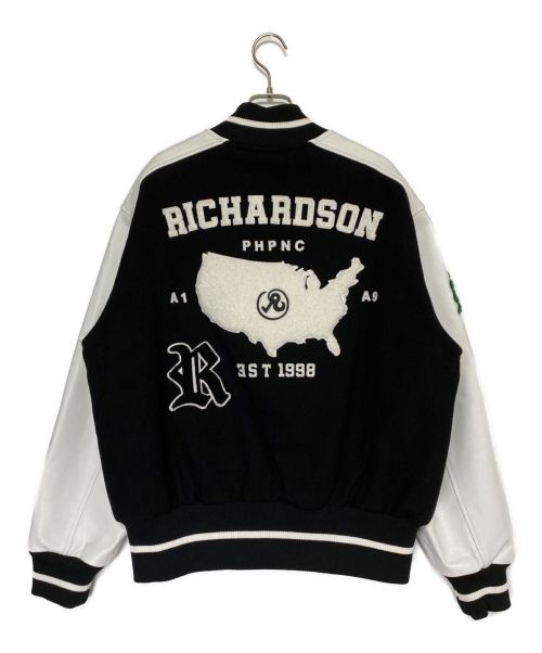 Richardson（リチャードソン）Richardson (リチャードソン) VARSITY JACKET ブラック×ホワイト サイズ:Lの古着・服飾アイテム