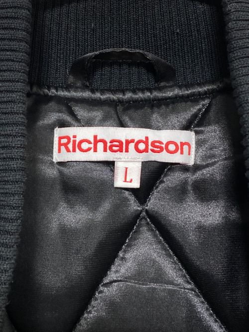 Richardson（リチャードソン）Richardson (リチャードソン) VARSITY JACKET ブラック×ホワイト サイズ:Lの古着・服飾アイテム