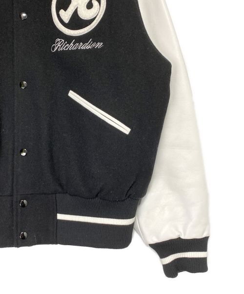 Richardson（リチャードソン）Richardson (リチャードソン) VARSITY JACKET ブラック×ホワイト サイズ:Lの古着・服飾アイテム
