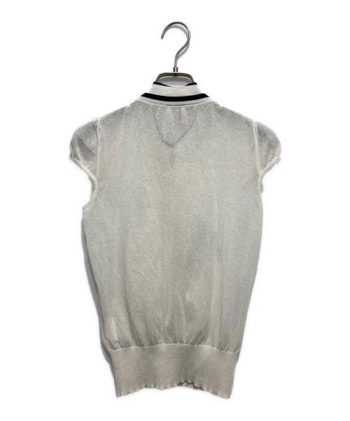 RED VALENTINO（レッドヴァレンティノ）RED VALENTINO (レッドヴァレンティノ) ノースリーブニット アイボリー×ブラック サイズ:不明の古着・服飾アイテム