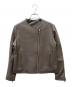 Aquascutum（アクアスキュータム）の古着「レザーライダースジャケット」｜ブラウン