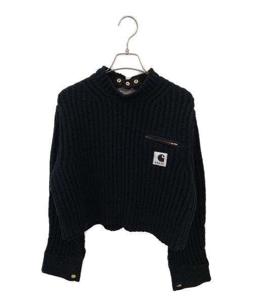 sacai（サカイ）sacai (サカイ) Carhartt WIP (カーハートダブリューアイピー) Knit Pullover Detroit ブラック サイズ:1の古着・服飾アイテム