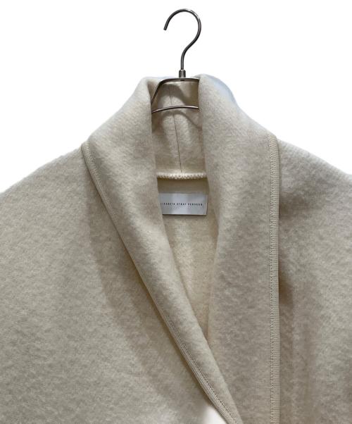 ELISABETH STRAY PEDERSEN（エリザベスストレイペダーセン）ELISABETH STRAY PEDERSEN (エリザベスストレイペダーセン) ショールカラーガウンコート アイボリー サイズ:SIZE XSの古着・服飾アイテム