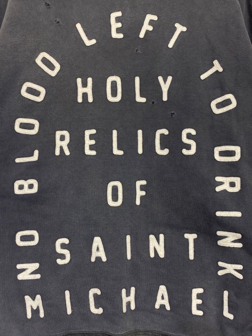 SAINT MICHAEL（セントマイケル）SAINT MICHAEL (セントマイケル) HOLY RELICS HOODIE グレー サイズ:Mの古着・服飾アイテム