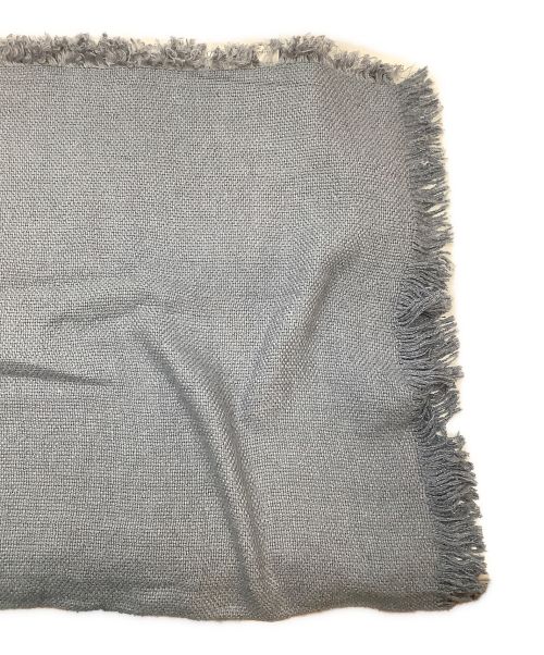 ASAUCE MELER（アソースメレ）ASAUCE MELER (アソースメレ) シルクリネン フリンジストール サックスブルーの古着・服飾アイテム