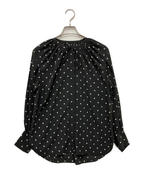 martinique（マルティニーク）martinique (マルティニーク) ネックギャザーブラウス ブラック サイズ:　の古着・服飾アイテム