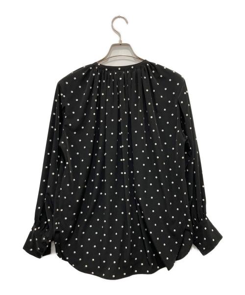martinique（マルティニーク）martinique (マルティニーク) ネックギャザーブラウス ブラック サイズ:　の古着・服飾アイテム
