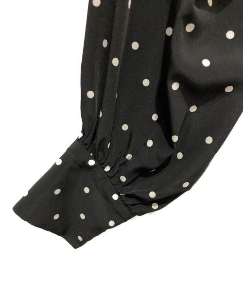 martinique（マルティニーク）martinique (マルティニーク) ネックギャザーブラウス ブラック サイズ:　の古着・服飾アイテム