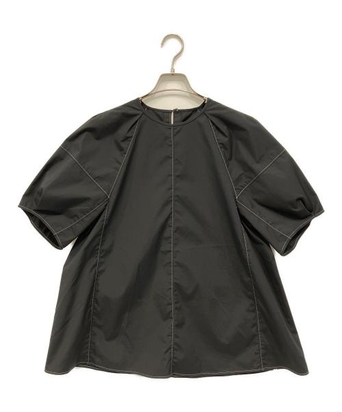 #Newans（ハッシュニュアンス）#Newans (ハッシュニュアンス) ラグランスリーブステッチブラウス ブラックの古着・服飾アイテム