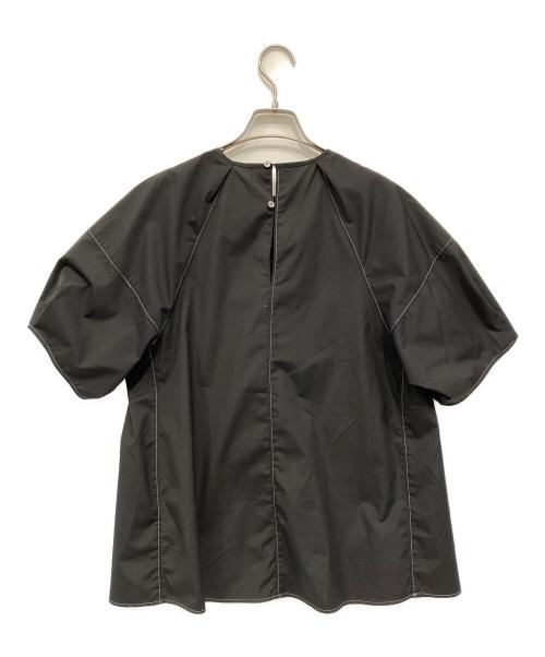 #Newans（ハッシュニュアンス）#Newans (ハッシュニュアンス) ラグランスリーブステッチブラウス ブラックの古着・服飾アイテム