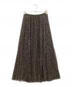 Nobleノーブル）の古着「シアーフラッフィープリーツマキシスカート」｜ブラック