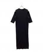 Nobleノーブル）の古着「トタンテレコショルダーオープンワンピース」｜ブラック