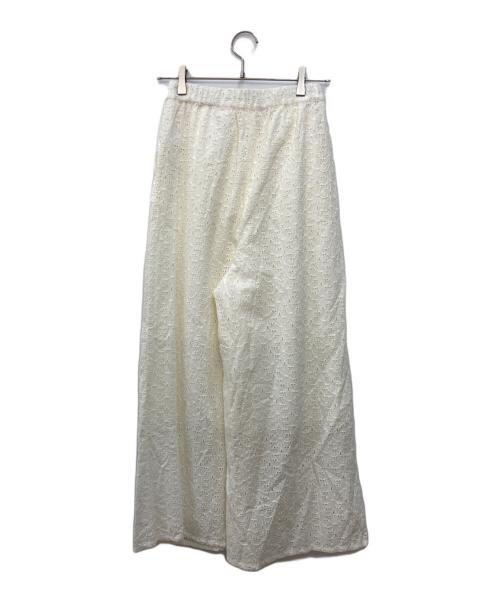 BEAUTY&YOUTH（ビューティーアンドユース）BEAUTY&YOUTH (ビューティーアンドユース) カットワークレースワイドパンツ オフホワイト サイズ:Sの古着・服飾アイテム