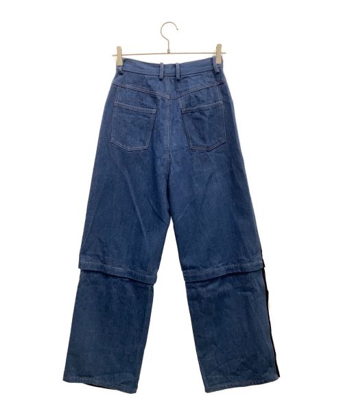 MAISON SPECIAL（メゾンスペシャル）MAISON SPECIAL (メゾンスペシャル) デニムコンビスラックス インディゴ×ブラック サイズ:38の古着・服飾アイテム