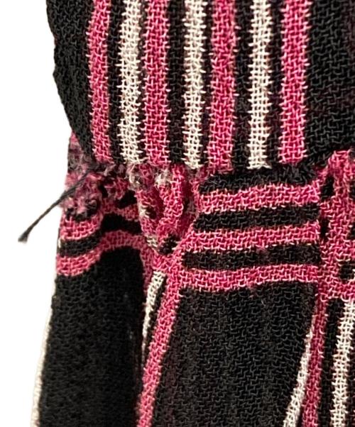 GANNI（ガニー）Ganni (ガニー) ブラウスワンピース ピンク×ブラック サイズ:SIZE 34の古着・服飾アイテム