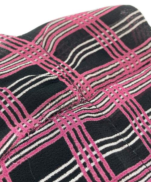 GANNI（ガニー）Ganni (ガニー) ブラウスワンピース ピンク×ブラック サイズ:SIZE 34の古着・服飾アイテム