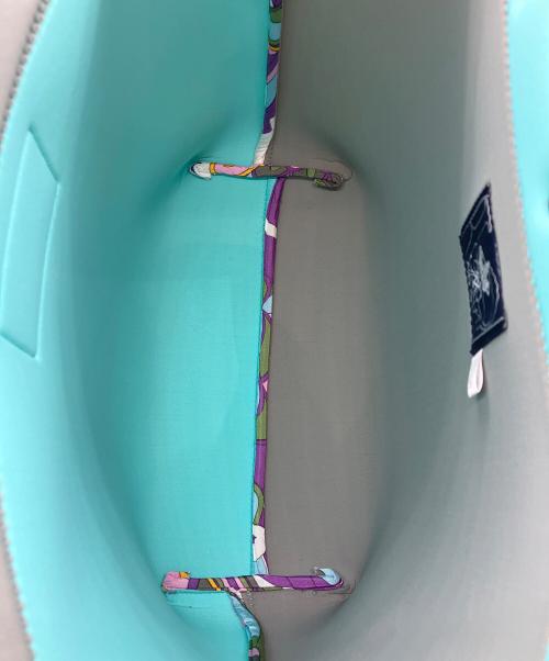 A.D.M.J.（エーディーエムジェイ）A.D.M.J. (エーディーエムジェイ) トリコットダブル マジックライト グレー×スカイブルーの古着・服飾アイテム