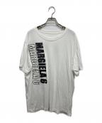 MM6 Maison Margielaエムエムシックスメゾンマルジェラ）の古着「SIDEWAY LOGO TEE」｜ホワイト