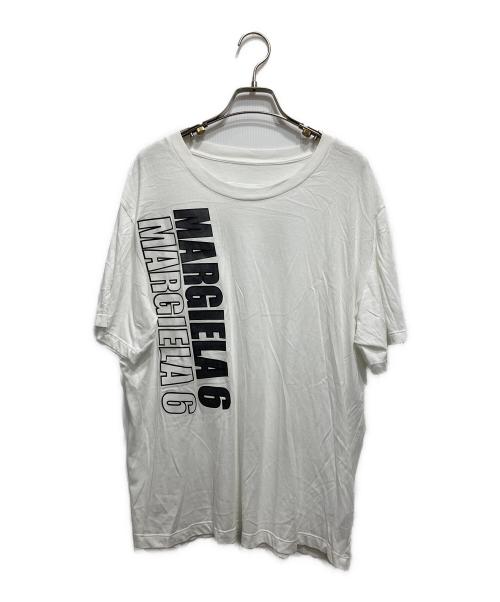 MM6 Maison Margiela（エムエムシックスメゾンマルジェラ）MM6 Maison Margiela (エムエムシックスメゾンマルジェラ) SIDEWAY LOGO TEE ホワイト サイズ:Mの古着・服飾アイテム