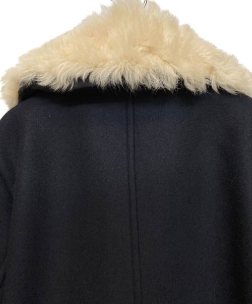 JIL SANDER+（ジルサンダープラス）JIL SANDER+ (ジルサンダープラス) ムートンファーPコート ネイビー サイズ:48の古着・服飾アイテム