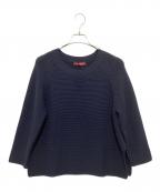 MaxMaraマックスマーラ）の古着「クルーネックニット」｜ネイビー
