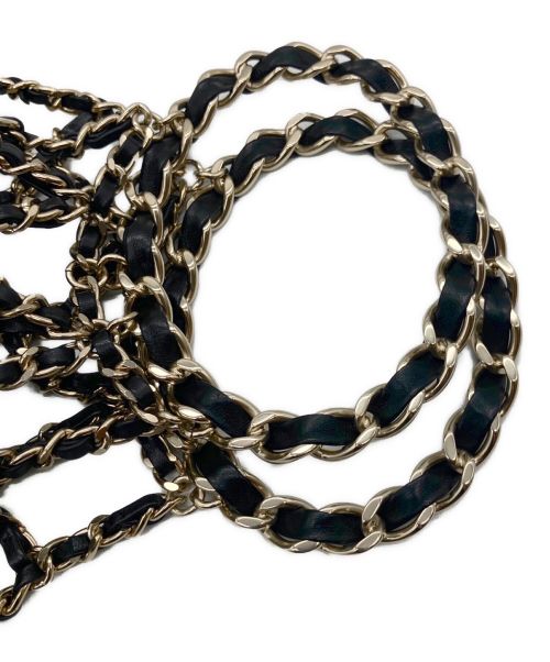CHANEL（シャネル）CHANEL (シャネル) ベルベットドローストリングバッグ ブラック×シャンパンゴールド サイズ:-の古着・服飾アイテム