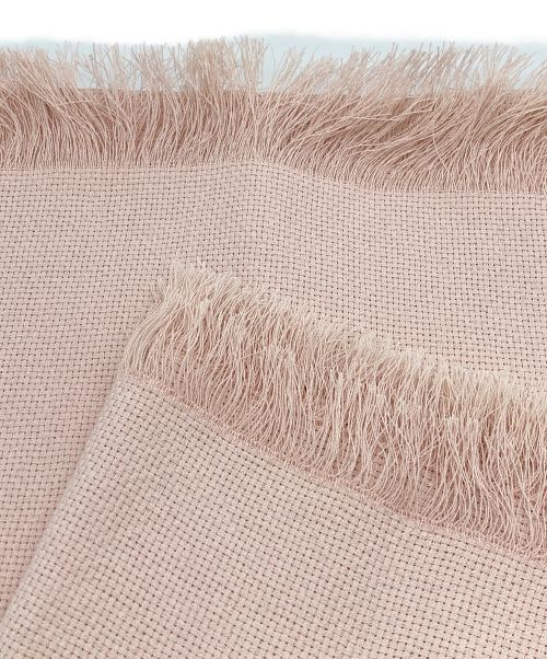 ASAUCE MELER（アソースメレ）ASAUCE MELER (アソースメレ) ワシポリエステル ドライバスケットストール ピンクの古着・服飾アイテム