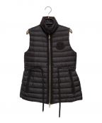 MONCLERモンクレール）の古着「Padded Logo Patch Drawstring(ロゴパッチドローストリングジレ)」｜ブラック