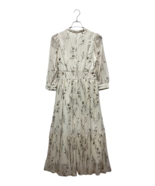 JUSGLITTY（ジャスグリッティー）JUSGLITTY (ジャスグリッティー) シアーフラワープリントワンピース ベージュ サイズ:1の古着・服飾アイテム