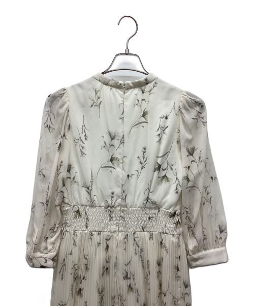 JUSGLITTY（ジャスグリッティー）JUSGLITTY (ジャスグリッティー) シアーフラワープリントワンピース ベージュ サイズ:1の古着・服飾アイテム