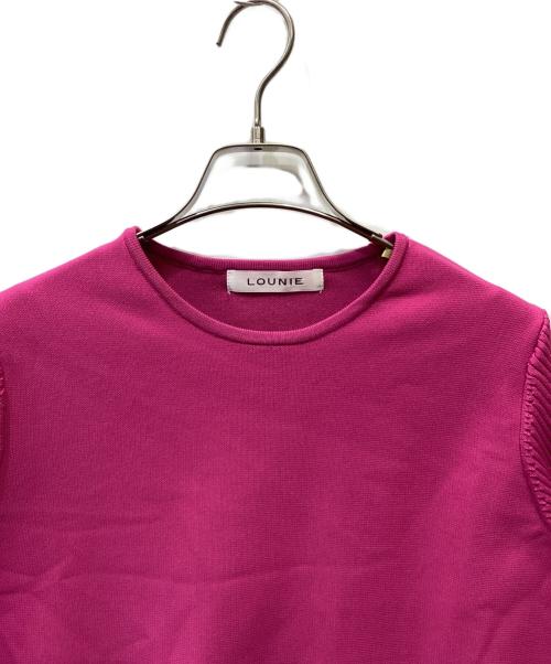 LOUNIE（ルーニー）LOUNIE (ルーニー) ペプラムニットプルオーバー ピンク サイズ:Fの古着・服飾アイテム